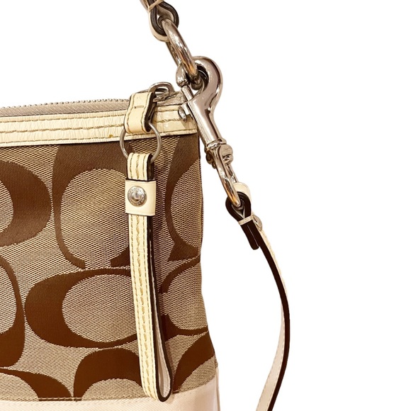 COACH Canvas Monogram Convertible Shoulder/Crossbody Bag - Picture 4 of 16